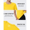 image:imageTACVASEN Womens Short Sleeve Workout Shirts UPF 50 Sun Protection Quick Dry Athletic Tops for Running Gym Tee02 Yellow