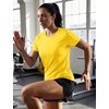 image:imageTACVASEN Womens Short Sleeve Workout Shirts UPF 50 Sun Protection Quick Dry Athletic Tops for Running Gym Tee02 Yellow