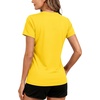 image:imageTACVASEN Womens Short Sleeve Workout Shirts UPF 50 Sun Protection Quick Dry Athletic Tops for Running Gym Tee02 Yellow