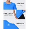 image:imageTACVASEN Womens Short Sleeve Workout Shirts UPF 50 Sun Protection Quick Dry Athletic Tops for Running Gym Tee03 Azure