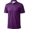 image:imageTACVASEN Mens Golf Shirts Short Sleeve Dry Fit Polo Shirt Performance Print Patterns Collared Casual Shirt for Men AthleticChecker Purple Red