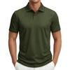 image:imageTACVASEN Mens Polo Shirts Short Sleeve Dry Fit Golf Shirt Collared Moisture Wicking Performance for Work Casual BusinessArmygreen