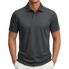 image:imageTACVASEN Mens Polo Shirts Short Sleeve Dry Fit Golf Shirt Collared Moisture Wicking Performance for Work Casual BusinessDarkgrey