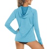 image:imageTACVASEN Women UV Protection Hoodies Shirts Hiking Shirts Long Sleeve Lightweight Qucik Dry Outdoor Fishing TShirts Water Blue