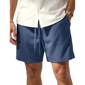 image:imageTACVASEN Mens Corduroy Casual Shorts 6 Inseam for Summer Beach Vacation  elastic waistdrawstringpocketscorduroy texturecasual fit 6 inch inseamlightweight shorts for summer beachsoft loungingBluegray