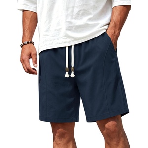 image:imageTACVASEN Mens Cotton Casual Shorts 7 Inch Inseam for Summer Beach Vacation  deep pocketselastic waistvintage drawstringlinen like texturelightweight and soft cottoncasual fit for summer beachNavy