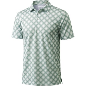 image:imageTACVASEN Mens Golf Shirts Short Sleeve Dry Fit Polo Shirt Performance Print Patterns Collared Casual Shirt for Men AthleticDot Gray Green