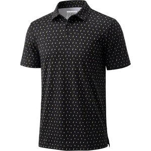 image:imageTACVASEN Mens Golf Shirts Short Sleeve Dry Fit Polo Shirt Performance Print Patterns Collared Casual Shirt for Men AthleticLemon Yellow Trophy