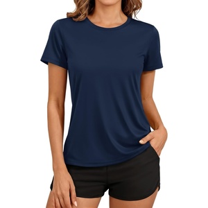 image:imageTACVASEN Womens Short Sleeve Workout Shirts UPF 50 Sun Protection Quick Dry Athletic Tops for Running Gym Tee01 Navy
