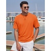 image:imageTACVASEN Mens Cotton TShirts Short Sleeve Crew Neck Soft Comfort Basic  Casual plain loose fitxstitch designlightweight textured fabricdaily outfitsports and beach vacations13 Orange
