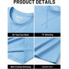 image:imageTACVASEN Mens Cotton TShirts Short Sleeve Crew Neck Soft Comfort Basic  Casual plain loose fitxstitch designlightweight textured fabricdaily outfitsports and beach vacations06 Sky Blue