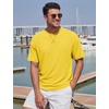image:imageTACVASEN Mens Cotton TShirts Short Sleeve Crew Neck Soft Comfort Basic  Casual plain loose fitxstitch designlightweight textured fabricdaily outfitsports and beach vacations08 Yellow