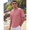 image:imageTACVASEN Mens Cotton TShirts Short Sleeve Crew Neck Soft Comfort Basic  Casual plain loose fitxstitch designlightweight textured fabricdaily outfitsports and beach vacations14 Gray Pink