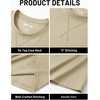 image:imageTACVASEN Mens Cotton TShirts Short Sleeve Crew Neck Soft Comfort Basic  Casual plain loose fitxstitch designlightweight textured fabricdaily outfitsports and beach vacations11 Khaki