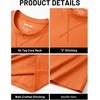 image:imageTACVASEN Mens Cotton TShirts Short Sleeve Crew Neck Soft Comfort Basic  Casual plain loose fitxstitch designlightweight textured fabricdaily outfitsports and beach vacations13 Orange
