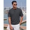 image:imageTACVASEN Mens Cotton TShirts Short Sleeve Crew Neck Soft Comfort Basic  Casual plain loose fitxstitch designlightweight textured fabricdaily outfitsports and beach vacations04 Dark Grey