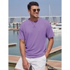 image:imageTACVASEN Mens Cotton TShirts Short Sleeve Crew Neck Soft Comfort Basic  Casual plain loose fitxstitch designlightweight textured fabricdaily outfitsports and beach vacations09 Light Purple