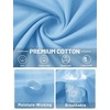 image:imageTACVASEN Mens Cotton TShirts Short Sleeve Crew Neck Soft Comfort Basic  Casual plain loose fitxstitch designlightweight textured fabricdaily outfitsports and beach vacations06 Sky Blue