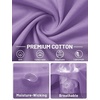 image:imageTACVASEN Mens Cotton TShirts Short Sleeve Crew Neck Soft Comfort Basic  Casual plain loose fitxstitch designlightweight textured fabricdaily outfitsports and beach vacations09 Light Purple