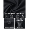 image:imageTACVASEN Mens Cotton TShirts Short Sleeve Crew Neck Soft Comfort Basic  Casual plain loose fitxstitch designlightweight textured fabricdaily outfitsports and beach vacations01 Black