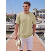 image:imageTACVASEN Mens Cotton TShirts Short Sleeve Crew Neck Soft Comfort Basic  Casual plain loose fitxstitch designlightweight textured fabricdaily outfitsports and beach vacations11 Khaki