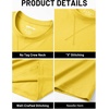 image:imageTACVASEN Mens Cotton TShirts Short Sleeve Crew Neck Soft Comfort Basic  Casual plain loose fitxstitch designlightweight textured fabricdaily outfitsports and beach vacations08 Yellow