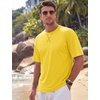 image:imageTACVASEN Mens Cotton TShirts Short Sleeve Crew Neck Soft Comfort Basic  Casual plain loose fitxstitch designlightweight textured fabricdaily outfitsports and beach vacations08 Yellow
