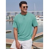image:imageTACVASEN Mens Cotton TShirts Short Sleeve Crew Neck Soft Comfort Basic  Casual plain loose fitxstitch designlightweight textured fabricdaily outfitsports and beach vacations10 Greyish Green
