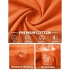 image:imageTACVASEN Mens Cotton TShirts Short Sleeve Crew Neck Soft Comfort Basic  Casual plain loose fitxstitch designlightweight textured fabricdaily outfitsports and beach vacations13 Orange