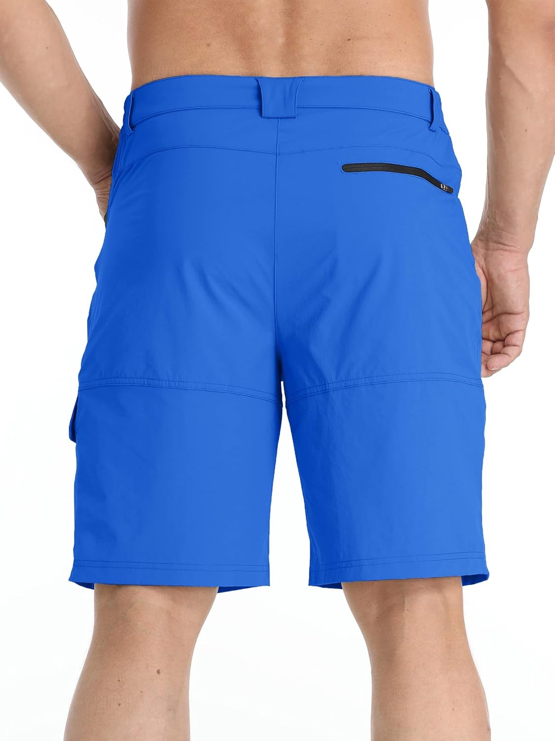 image:imageTACVASEN Mens Summer Outdoor Shorts Quick Dry Water Resistant Cargo Casual Golf Work Hiking Shorts NO BeltColor Blue
