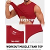 image:imageTACVASEN Mens Sleeveless Shirts Quick Dry Tank Tops for Men Sun Protection UPF 50 Athletic Gym Workout Muscle Shirts20 Red