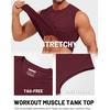 image:imageTACVASEN Mens Sleeveless Shirts Quick Dry Tank Tops for Men Sun Protection UPF 50 Athletic Gym Workout Muscle Shirts21 Wine Red