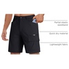 image:imageTACVASEN Mens Summer Outdoor Shorts Quick Dry Water Resistant Cargo Casual Golf Work Hiking Shorts NO Belt02 Black