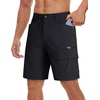 image:imageTACVASEN Mens Summer Outdoor Shorts Quick Dry Water Resistant Cargo Casual Golf Work Hiking Shorts NO Belt02 Black