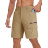 image:imageTACVASEN Mens Summer Outdoor Shorts Quick Dry Water Resistant Cargo Casual Golf Work Hiking Shorts NO Belt03 Khaki