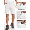 image:imageTACVASEN Mens Summer Outdoor Shorts Quick Dry Water Resistant Cargo Casual Golf Work Hiking Shorts NO Belt04 White