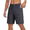 image:imageTACVASEN Mens Summer Outdoor Shorts Quick Dry Water Resistant Cargo Casual Golf Work Hiking Shorts NO Belt05 Grey