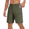 image:imageTACVASEN Mens Summer Outdoor Shorts Quick Dry Water Resistant Cargo Casual Golf Work Hiking Shorts NO BeltArmy Green