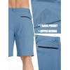 image:imageTACVASEN Mens Summer Outdoor Shorts Quick Dry Water Resistant Cargo Casual Golf Work Hiking Shorts NO BeltLight Blue