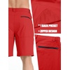 image:imageTACVASEN Mens Summer Outdoor Shorts Quick Dry Water Resistant Cargo Casual Golf Work Hiking Shorts NO BeltTomato Red
