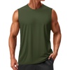 image:imageTACVASEN Mens Sleeveless Shirts Quick Dry Tank Tops for Men Sun Protection UPF 50 Athletic Gym Workout Muscle Shirts19 Army Green