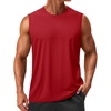 image:imageTACVASEN Mens Sleeveless Shirts Quick Dry Tank Tops for Men Sun Protection UPF 50 Athletic Gym Workout Muscle Shirts20 Red