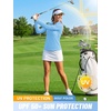 image:imageTACVASEN Womens Polo Shirts Long Sleeves Golf Tops V Neck Collared Shirt  Quick Dry Lightweight UPF 50 Sun Protection Breathable Active Tennis Business Work Daily WearSkyblue