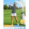 image:imageTACVASEN Womens Polo Shirts Long Sleeves Golf Tops V Neck Collared Shirt  Quick Dry Lightweight UPF 50 Sun Protection Breathable Active Tennis Business Work Daily WearDark Grey