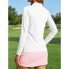 image:imageTACVASEN Womens Polo Shirts Long Sleeves Golf Tops V Neck Collared Shirt  Quick Dry Lightweight UPF 50 Sun Protection Breathable Active Tennis Business Work Daily Wear02white