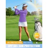 image:imageTACVASEN Womens Polo Shirts Long Sleeves Golf Tops V Neck Collared Shirt  Quick Dry Lightweight UPF 50 Sun Protection Breathable Active Tennis Business Work Daily WearLtpurple