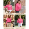 image:imageTACVASEN Womens Polo Shirts Long Sleeves Golf Tops V Neck Collared Shirt  Quick Dry Lightweight UPF 50 Sun Protection Breathable Active Tennis Business Work Daily Wear05rosered