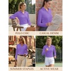 image:imageTACVASEN Womens Polo Shirts Long Sleeves Golf Tops V Neck Collared Shirt  Quick Dry Lightweight UPF 50 Sun Protection Breathable Active Tennis Business Work Daily WearLtpurple