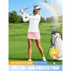 image:imageTACVASEN Womens Polo Shirts Long Sleeves Golf Tops V Neck Collared Shirt  Quick Dry Lightweight UPF 50 Sun Protection Breathable Active Tennis Business Work Daily Wear02white