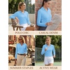 image:imageTACVASEN Womens Polo Shirts Long Sleeves Golf Tops V Neck Collared Shirt  Quick Dry Lightweight UPF 50 Sun Protection Breathable Active Tennis Business Work Daily WearSkyblue